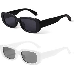 Stylish Black and White Sunglasses set of 2